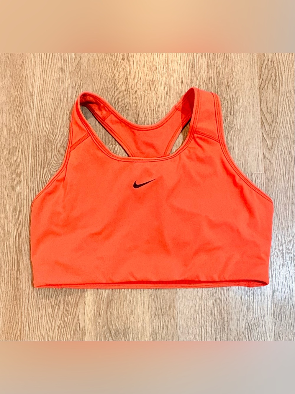 Nike Women's Bright Orange Racerback Training Sports Bra